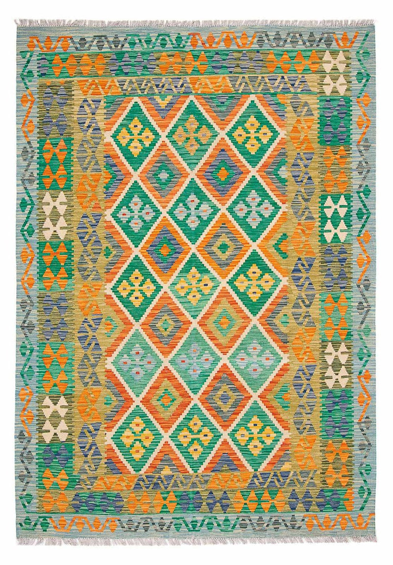 Tapis Kelim - Splash - 245 x 185 cm - multicolore