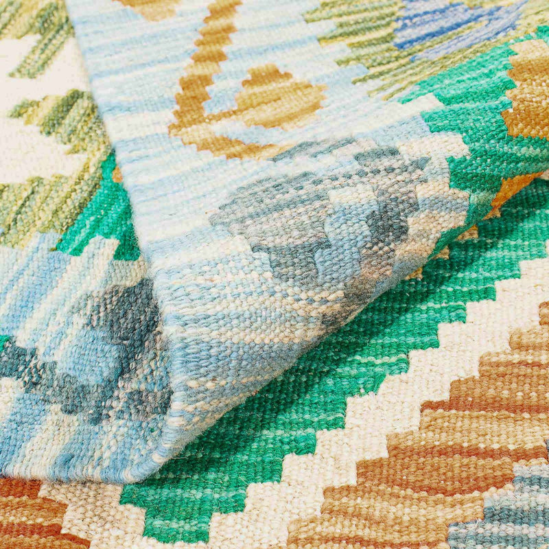 Tapis Kelim - Splash - 245 x 185 cm - multicolore