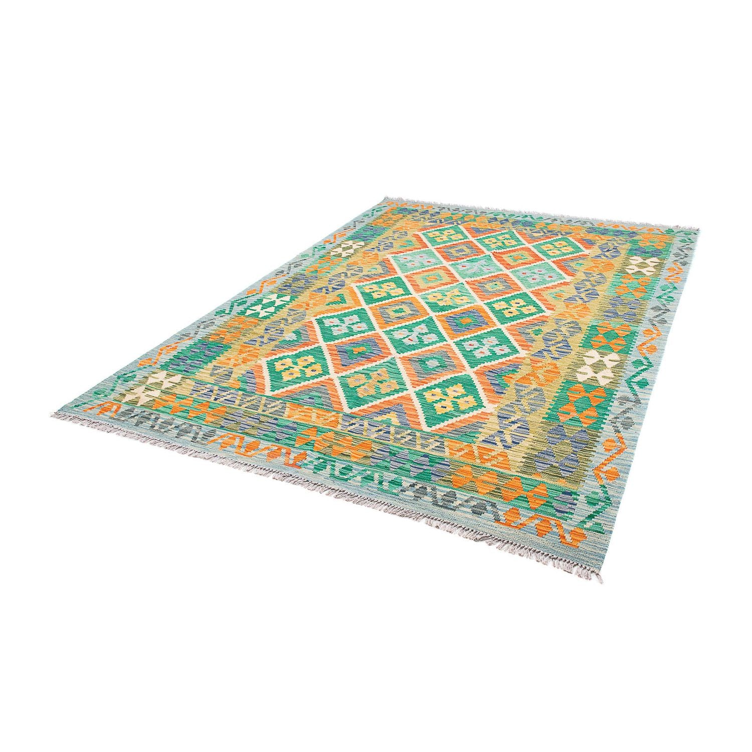 Tapis Kelim - Splash - 245 x 185 cm - multicolore