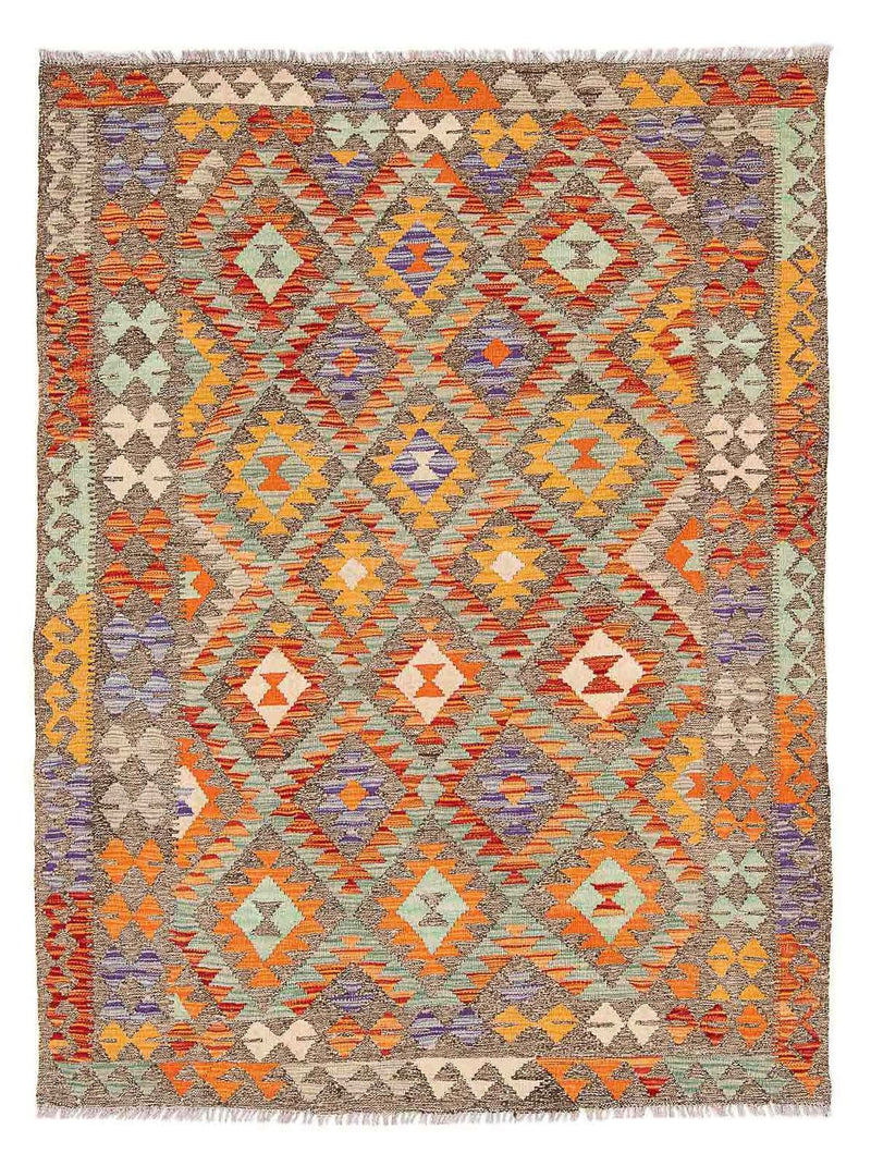 Tapis Kelim - Splash - 203 x 152 cm - multicolore