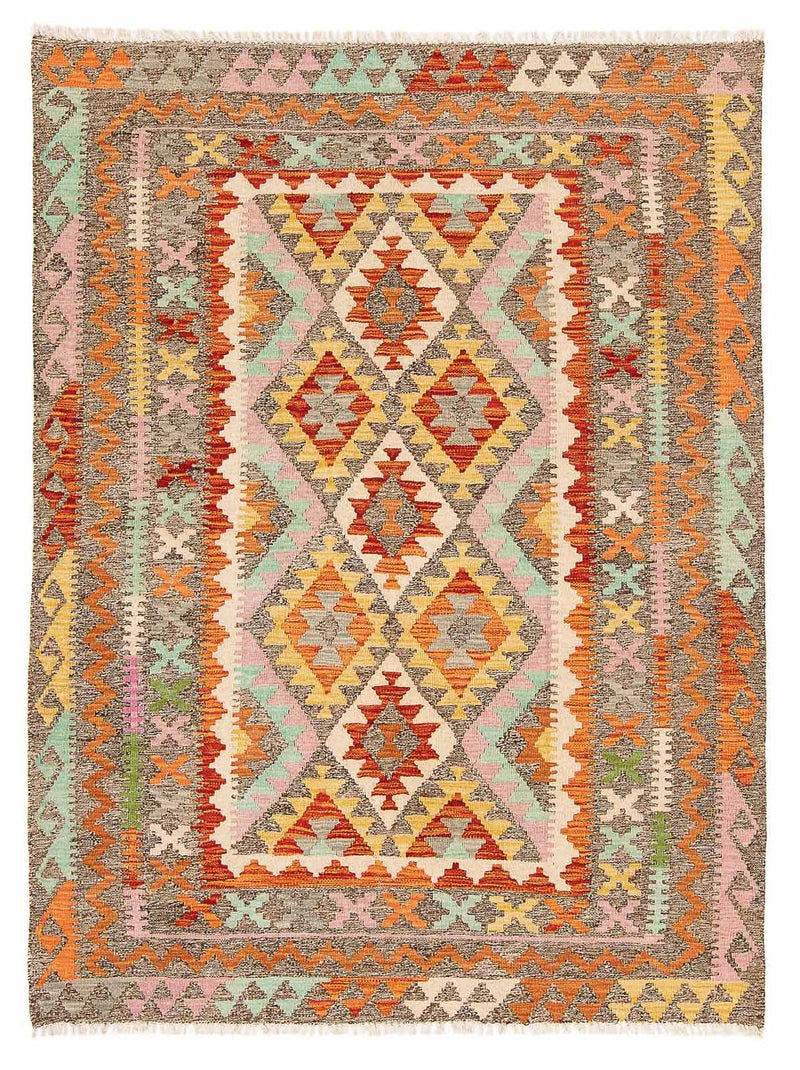 Tapis Kelim - Splash - 188 x 153 cm - multicolore