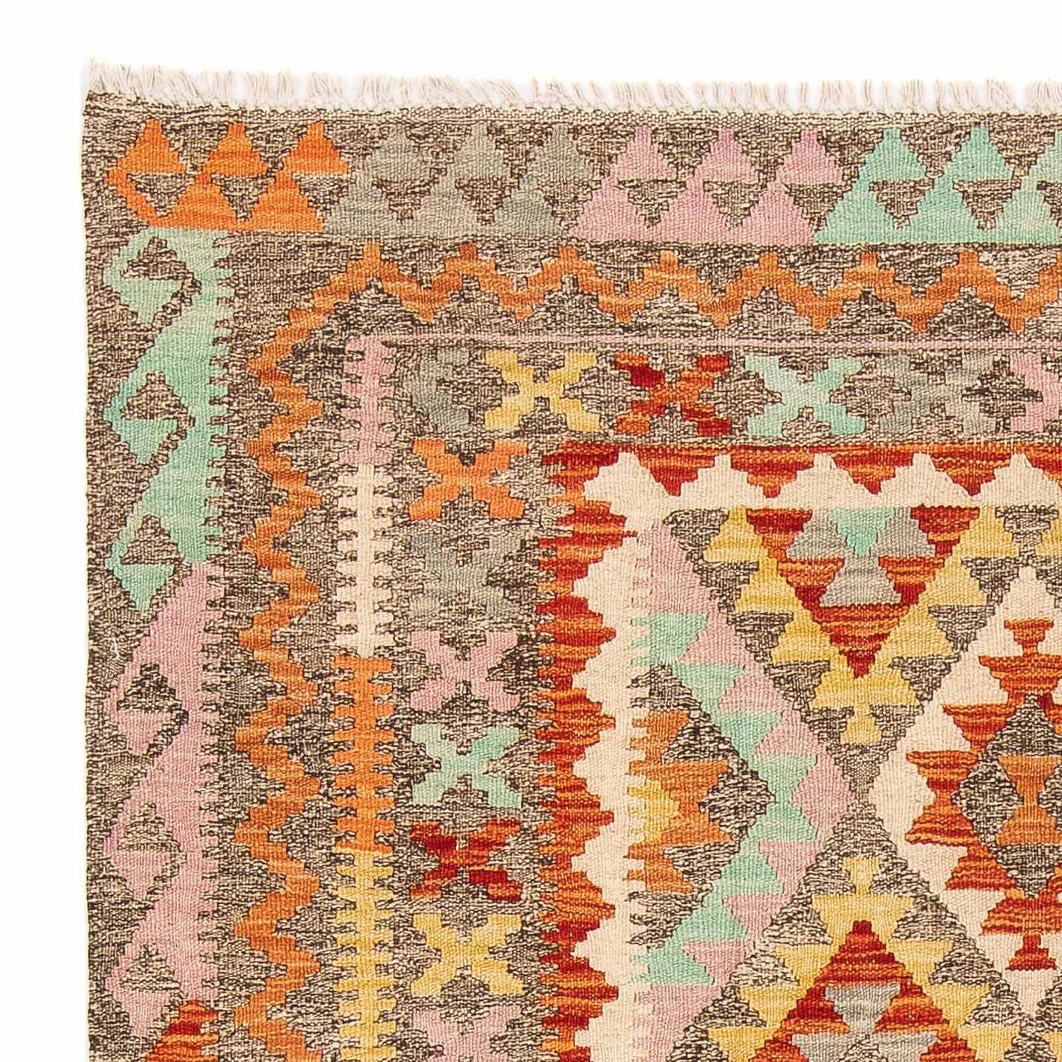 Tapis Kelim - Splash - 188 x 153 cm - multicolore