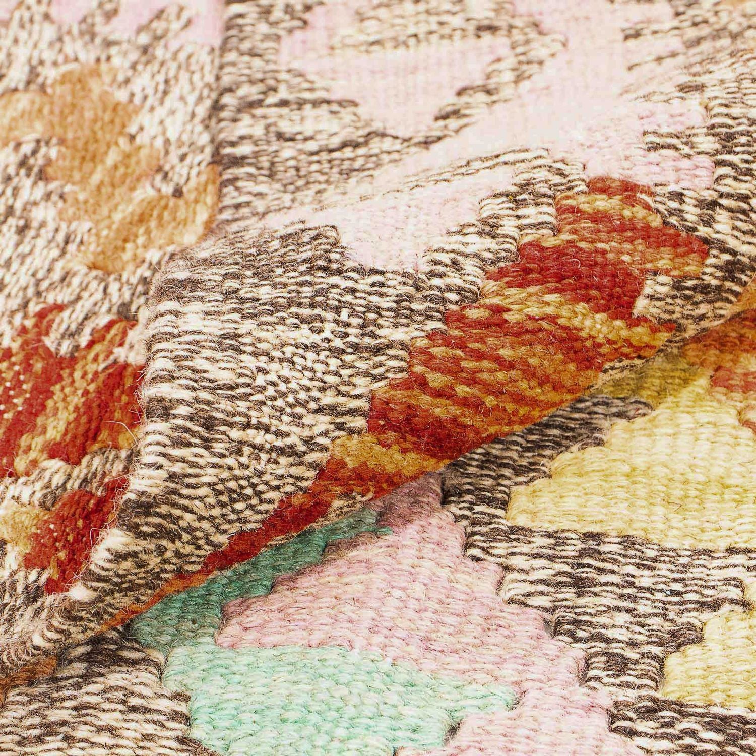 Tapis Kelim - Splash - 188 x 153 cm - multicolore