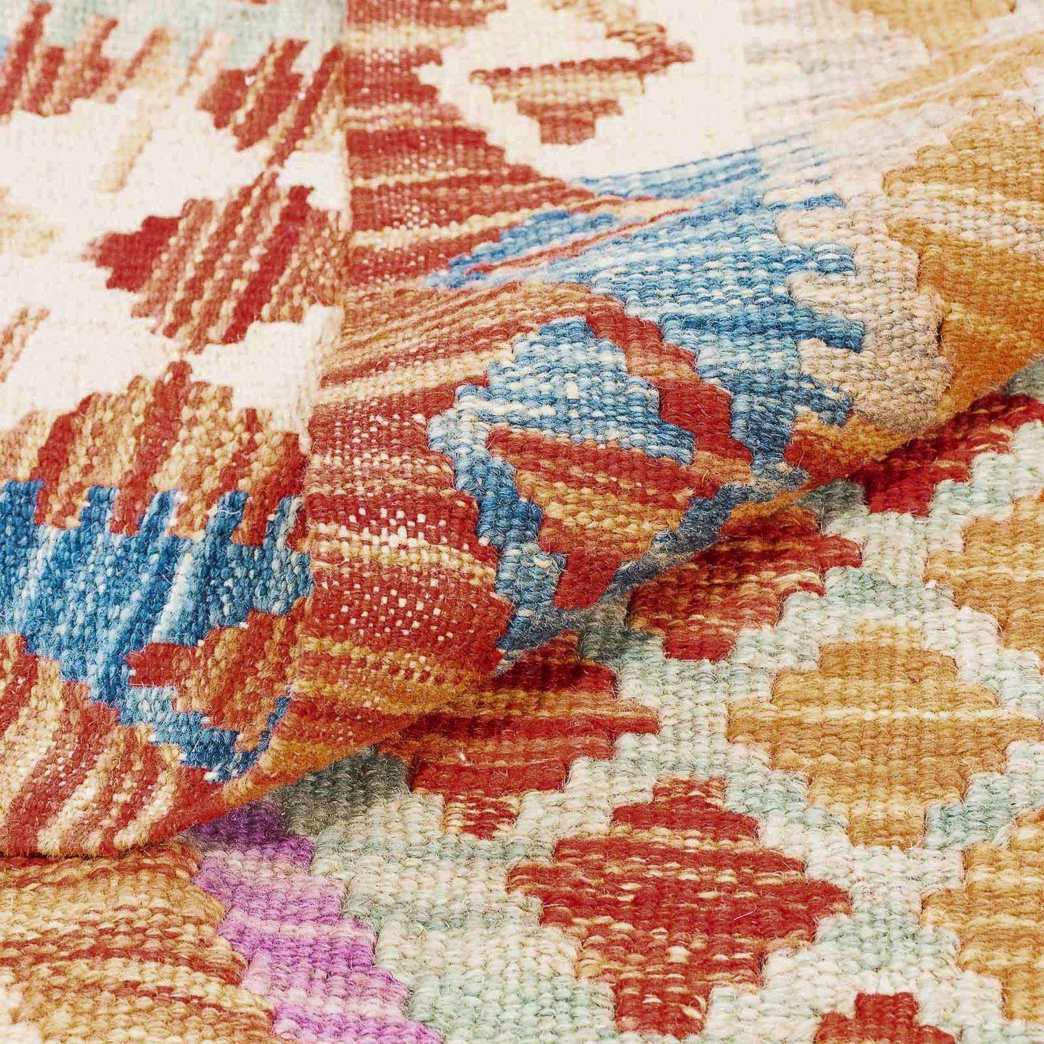 Tapis Kelim - Splash - 195 x 155 cm - multicolore