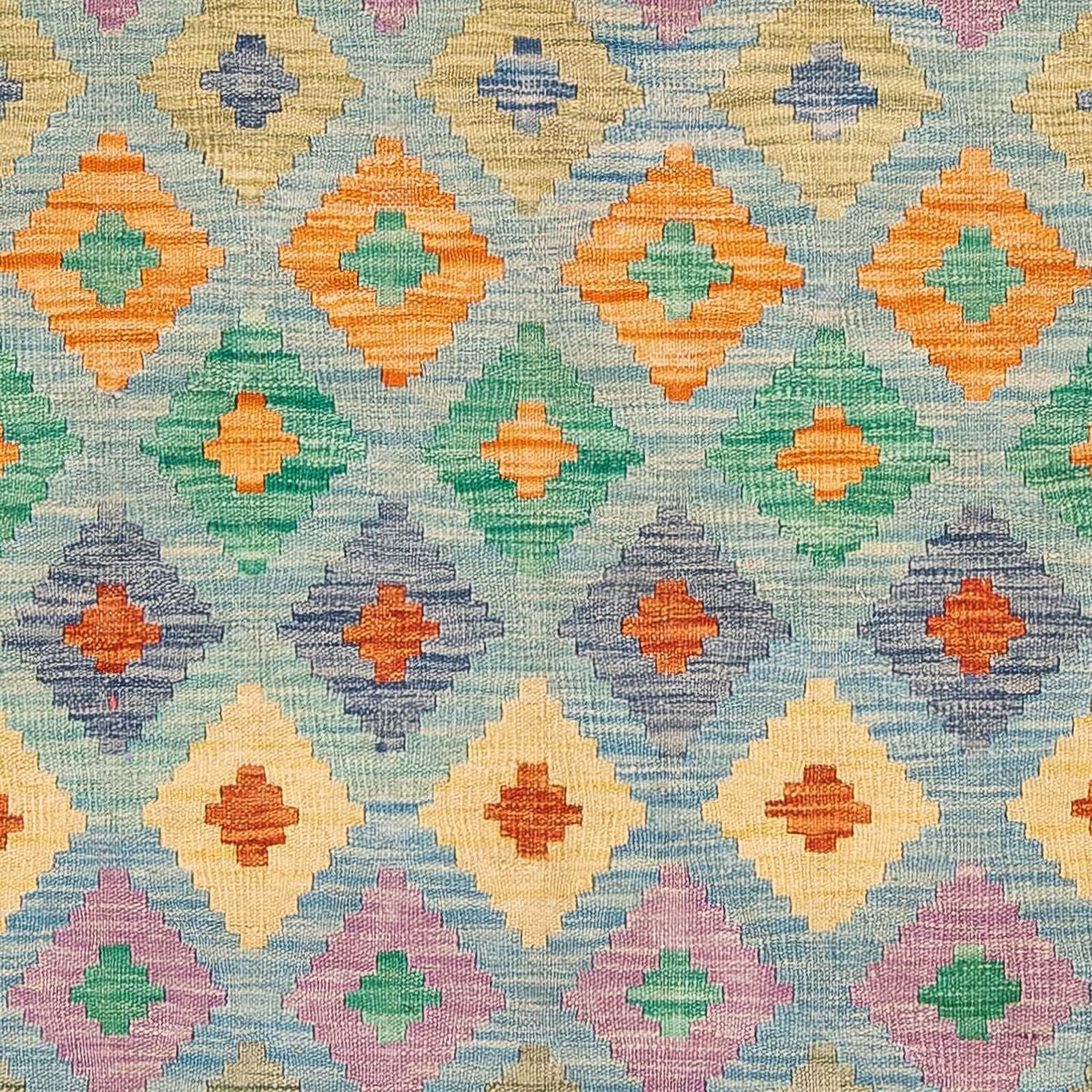 Tapis Kelim - Splash - 180 x 136 cm - bleu clair