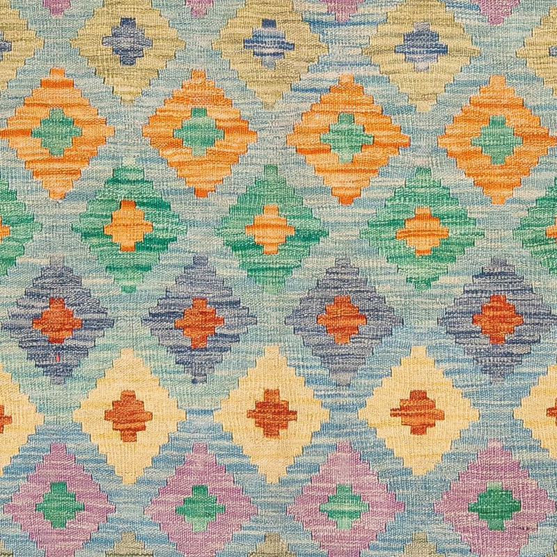 Tapis Kelim - Splash - 180 x 136 cm - bleu clair