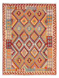 Tapis Kelim - Splash - 194 x 152 cm - multicolore
