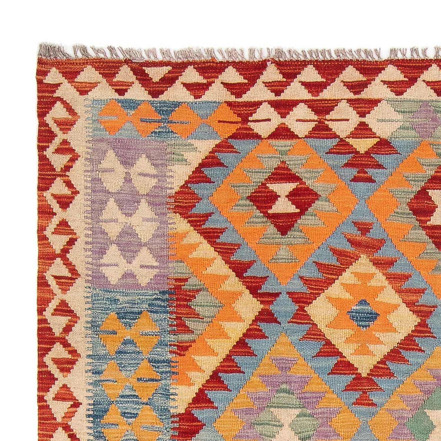 Tapis Kelim - Splash - 194 x 152 cm - multicolore