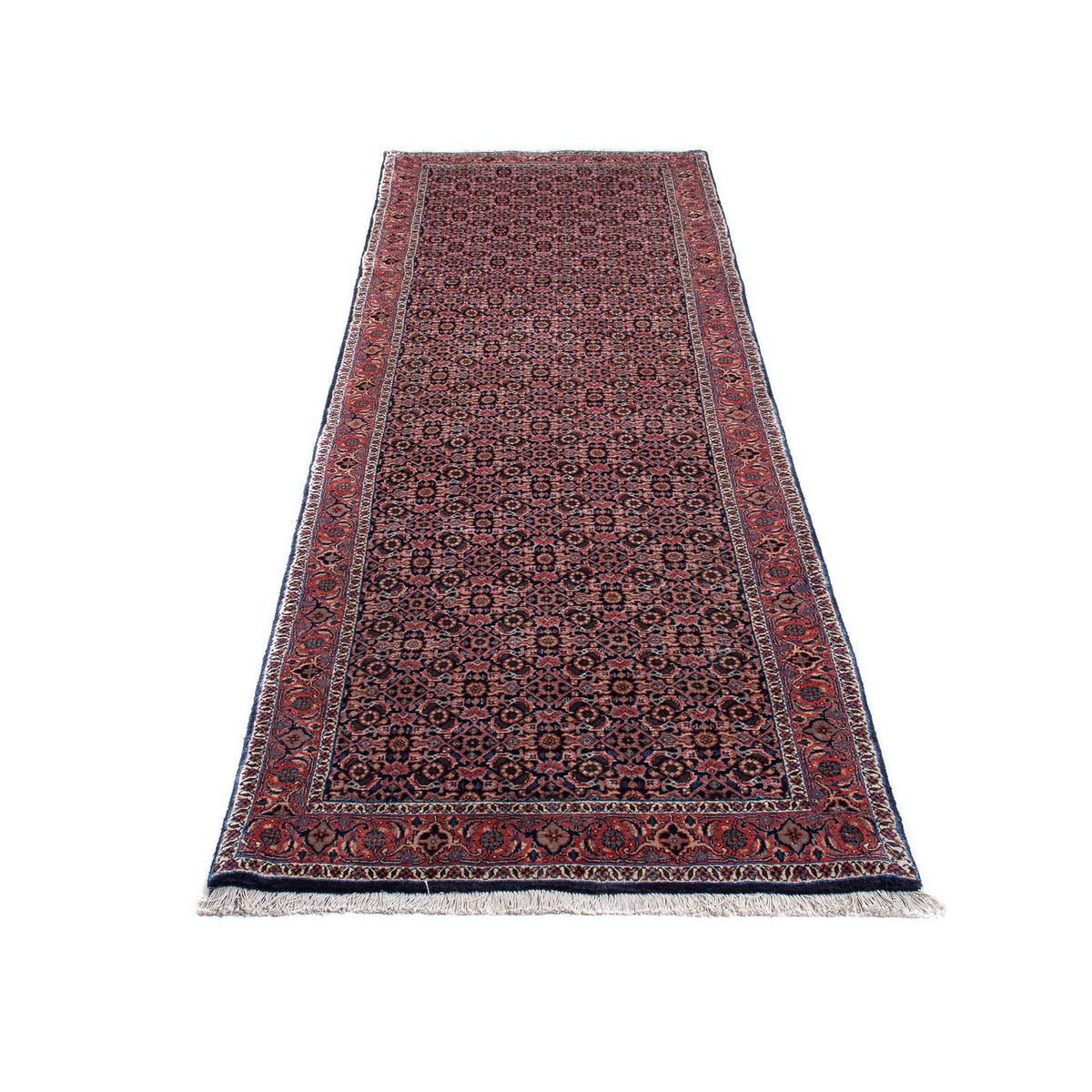 Tapis de couloir Tapis persan - Bidjar - 297 x 90 cm - rouge clair