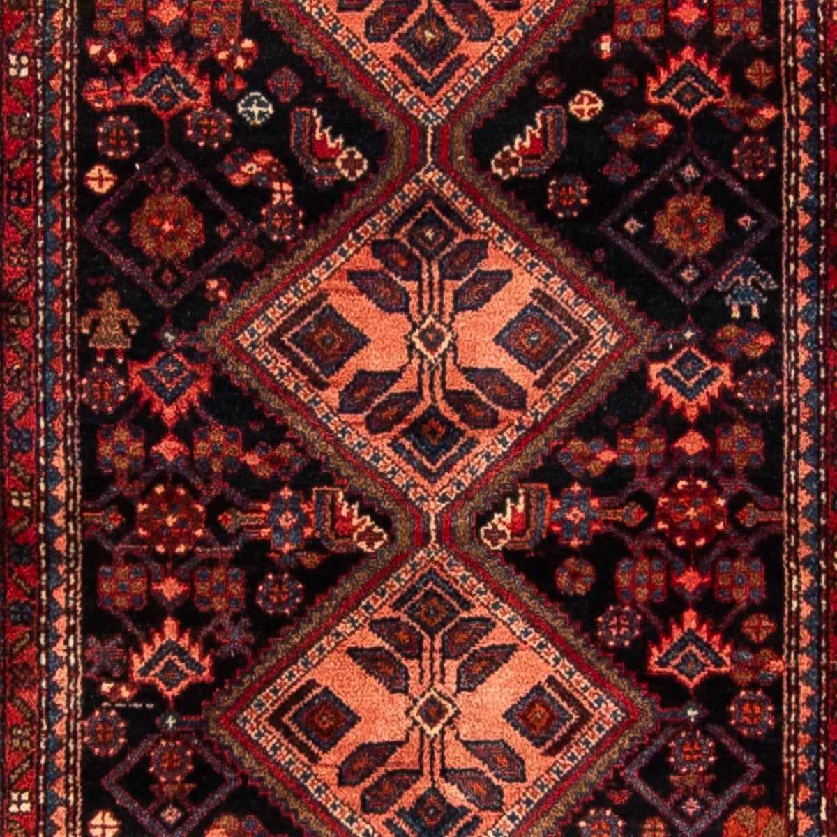 Tapis de couloir Tapis persan - Nomadic - 530 x 103 cm - rouge foncé