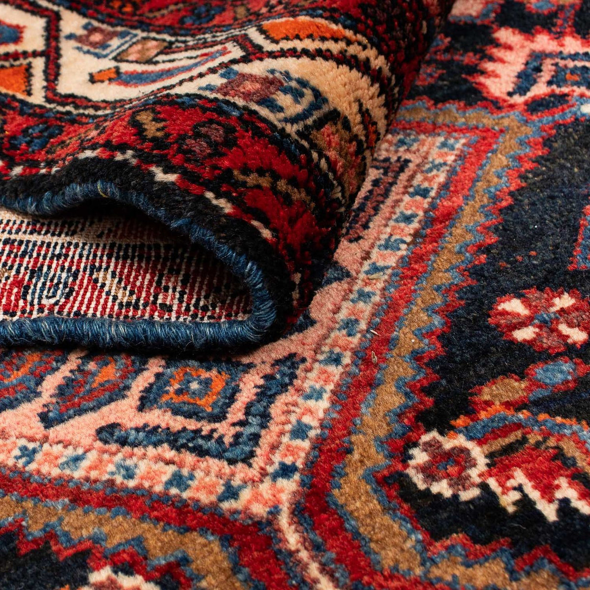 Tapis de couloir Tapis persan - Nomadic - 530 x 103 cm - rouge foncé