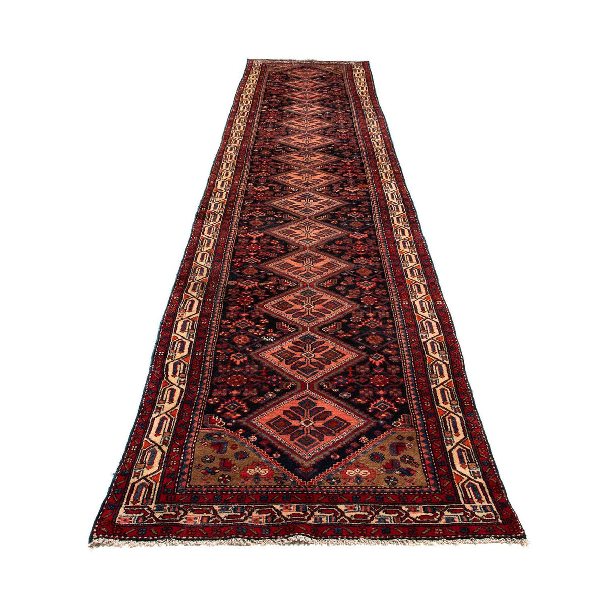Tapis de couloir Tapis persan - Nomadic - 530 x 103 cm - rouge foncé