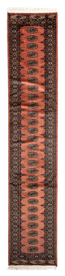 Tapis de couloir Tapis afghan - Boukhara - 404 x 77 cm - rouge clair