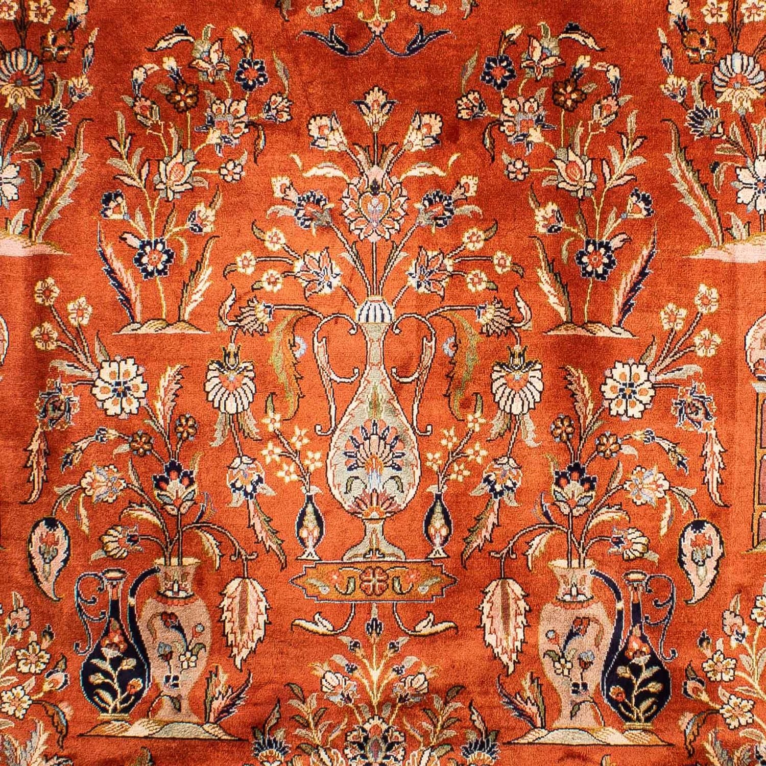 Tapis persan - Keshan - 276 x 215 cm - rouille