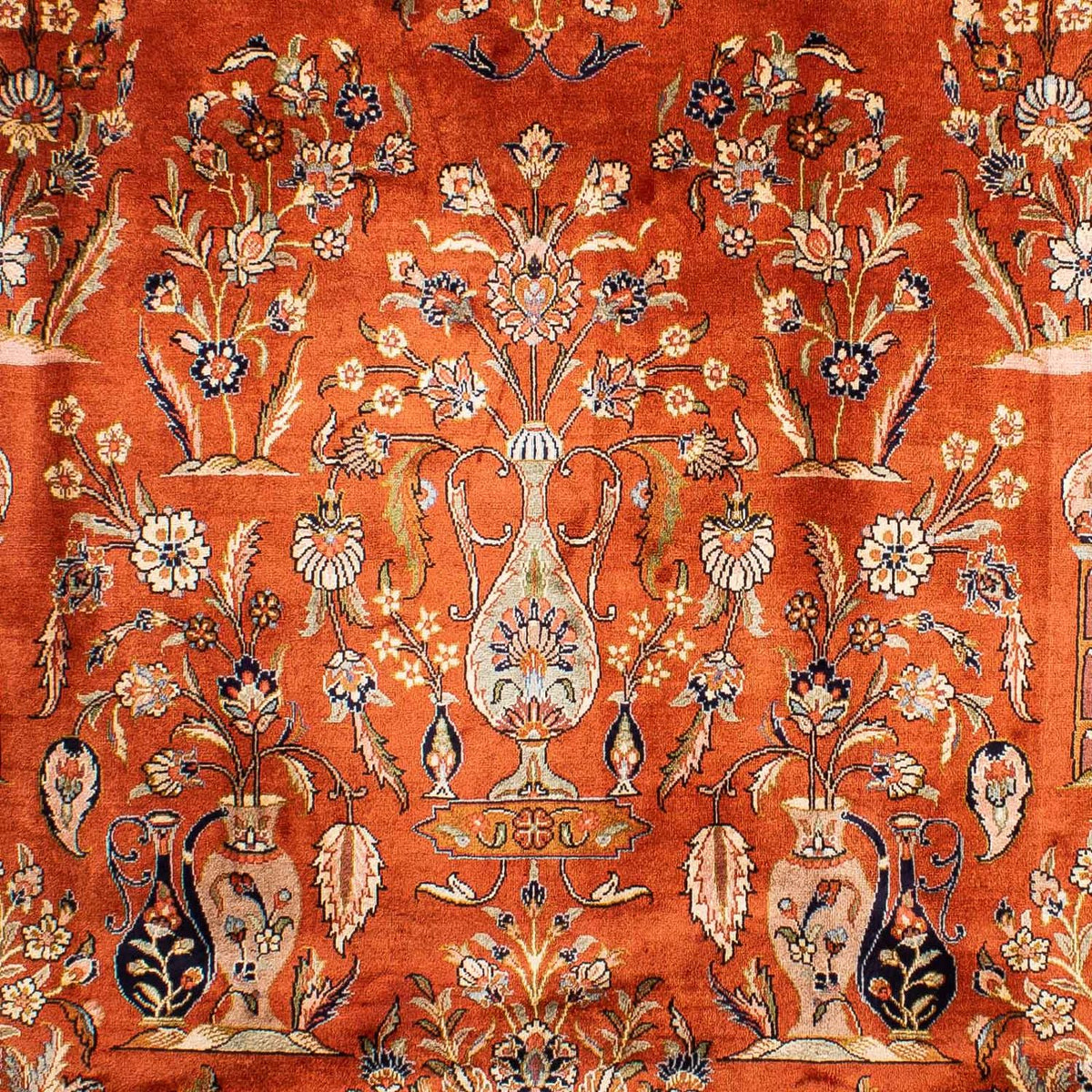 Tapis persan - Keshan - 276 x 215 cm - rouille