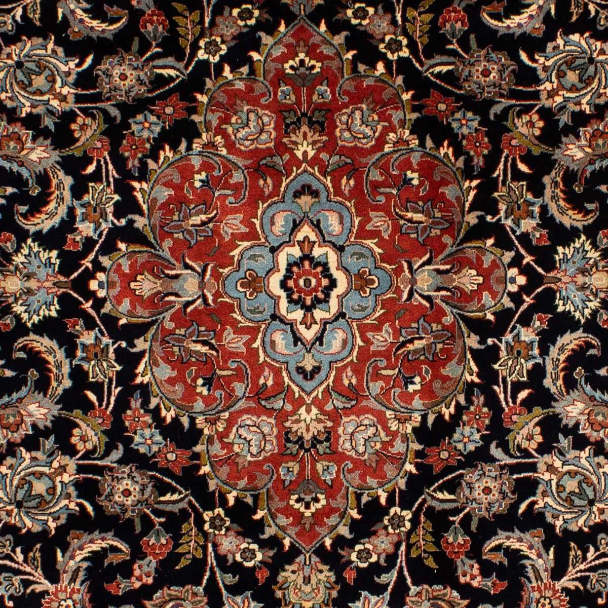 Tapis persan - Classique - 292 x 203 cm - bleu foncé