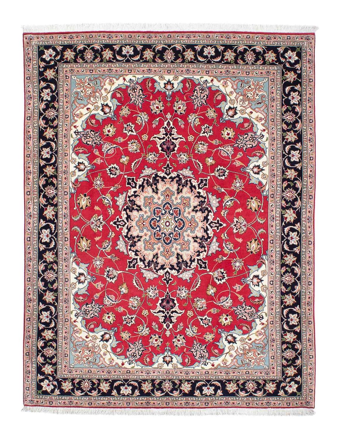 Tapis persan - Tabriz - 201 x 151 cm - rouge