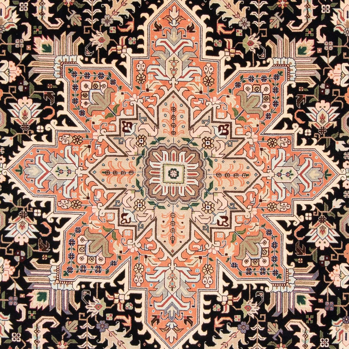 Tapis persan - Tabriz - Royal - 306 x 208 cm - bleu foncé