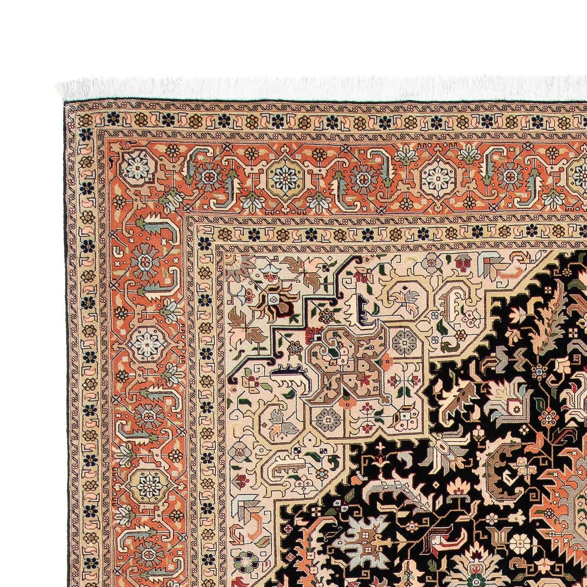Tapis persan - Tabriz - Royal - 306 x 208 cm - bleu foncé