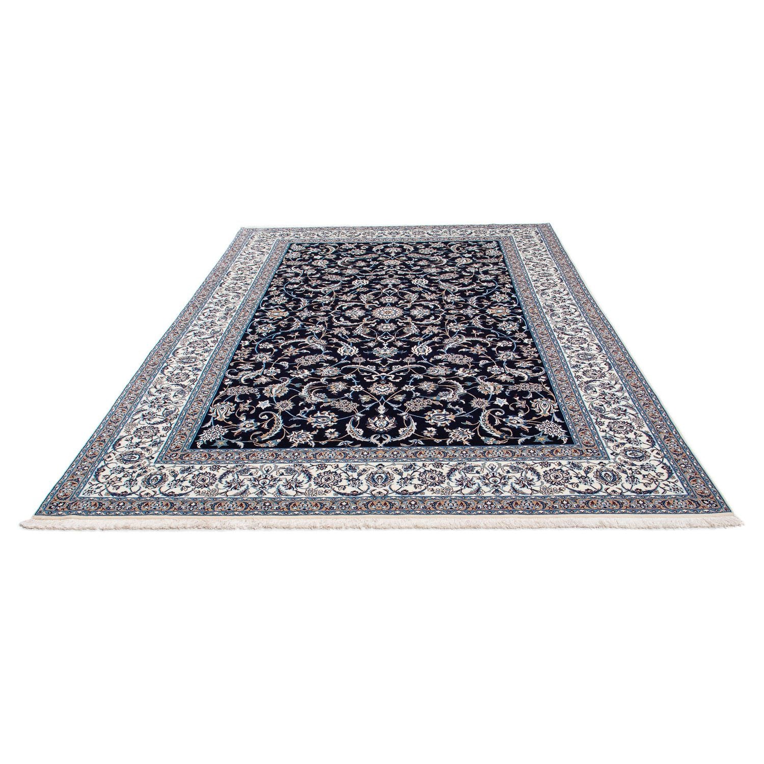 Tapis persan - Nain - Premium - 297 x 206 cm - bleu foncé