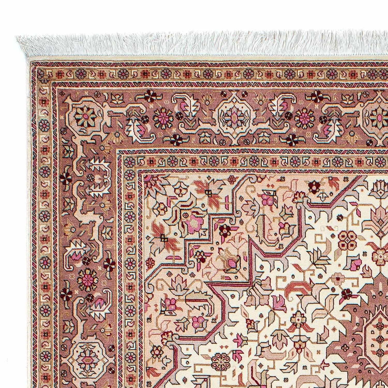 Tapis persan - Tabriz - Royal - 207 x 149 cm - beige