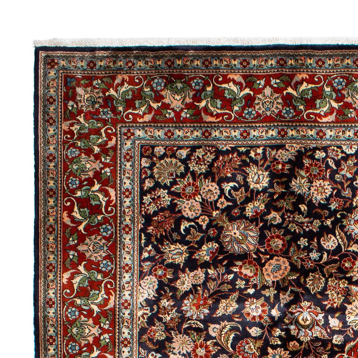 Tapis persan - Classique - 297 x 210 cm - bleu foncé