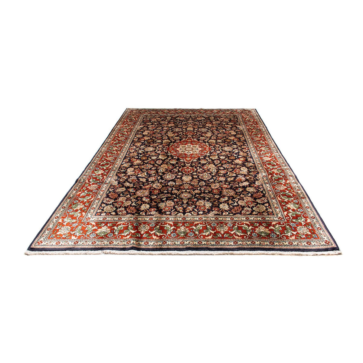 Tapis persan - Classique - 297 x 210 cm - bleu foncé