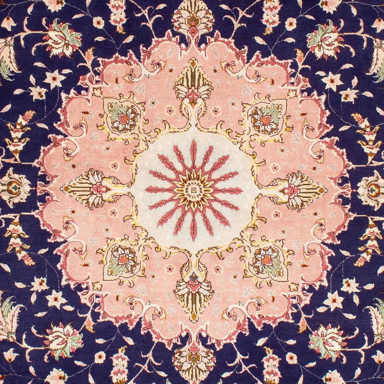 Tapis persan - Tabriz - Royal - 250 x 163 cm - bleu foncé
