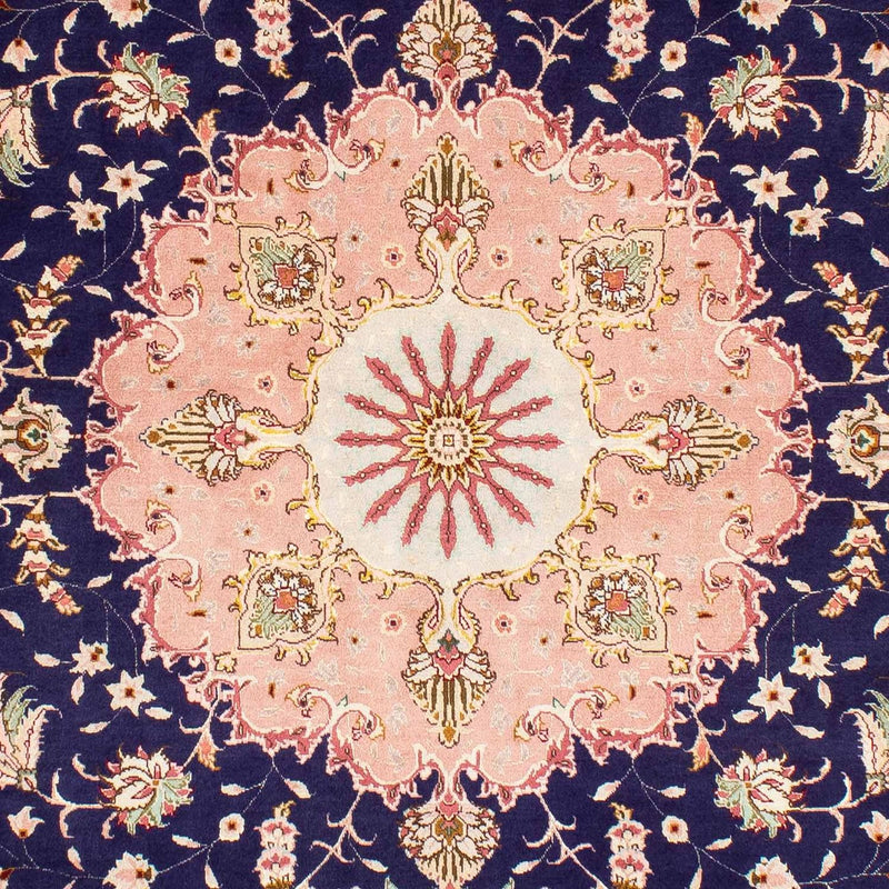 Tapis persan - Tabriz - Royal - 250 x 163 cm - bleu foncé