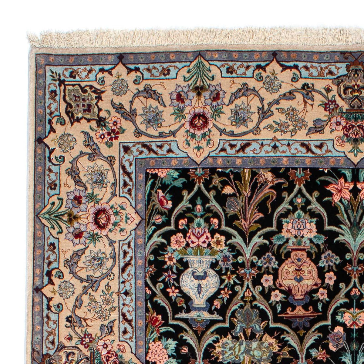 Tapis persan - Isfahan - Premium - 233 x 156 cm - bleu foncé