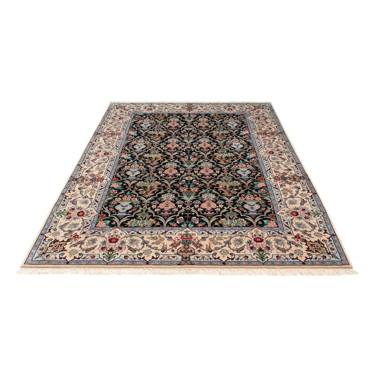 Tapis persan - Isfahan - Premium - 233 x 156 cm - bleu foncé