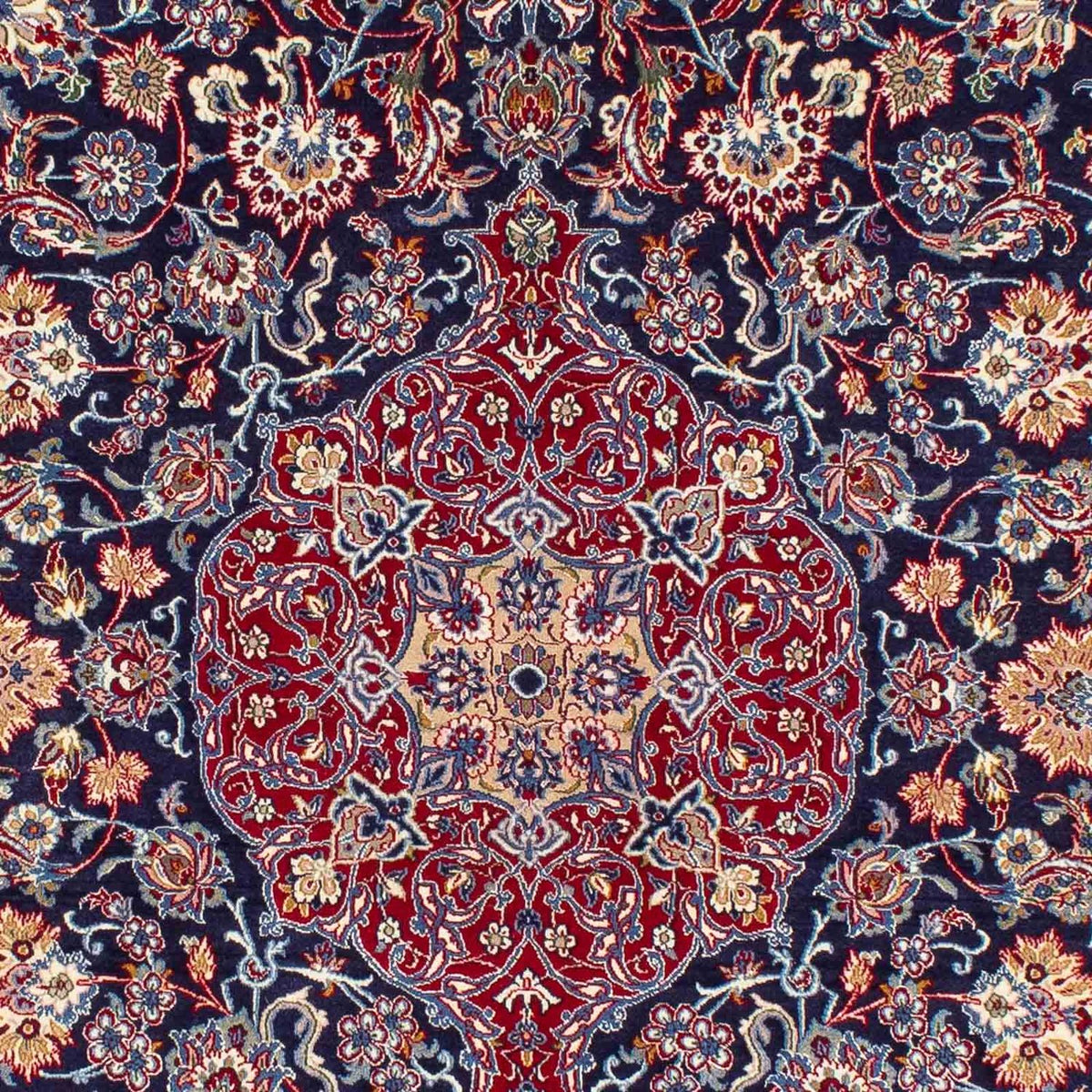 Tapis persan - Isfahan - Premium - 238 x 171 cm - bleu foncé