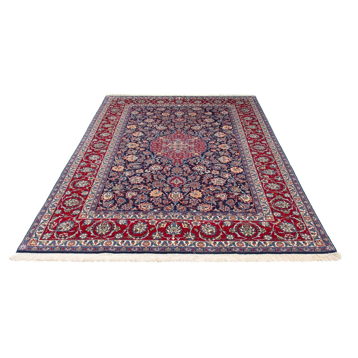 Tapis persan - Isfahan - Premium - 238 x 171 cm - bleu foncé