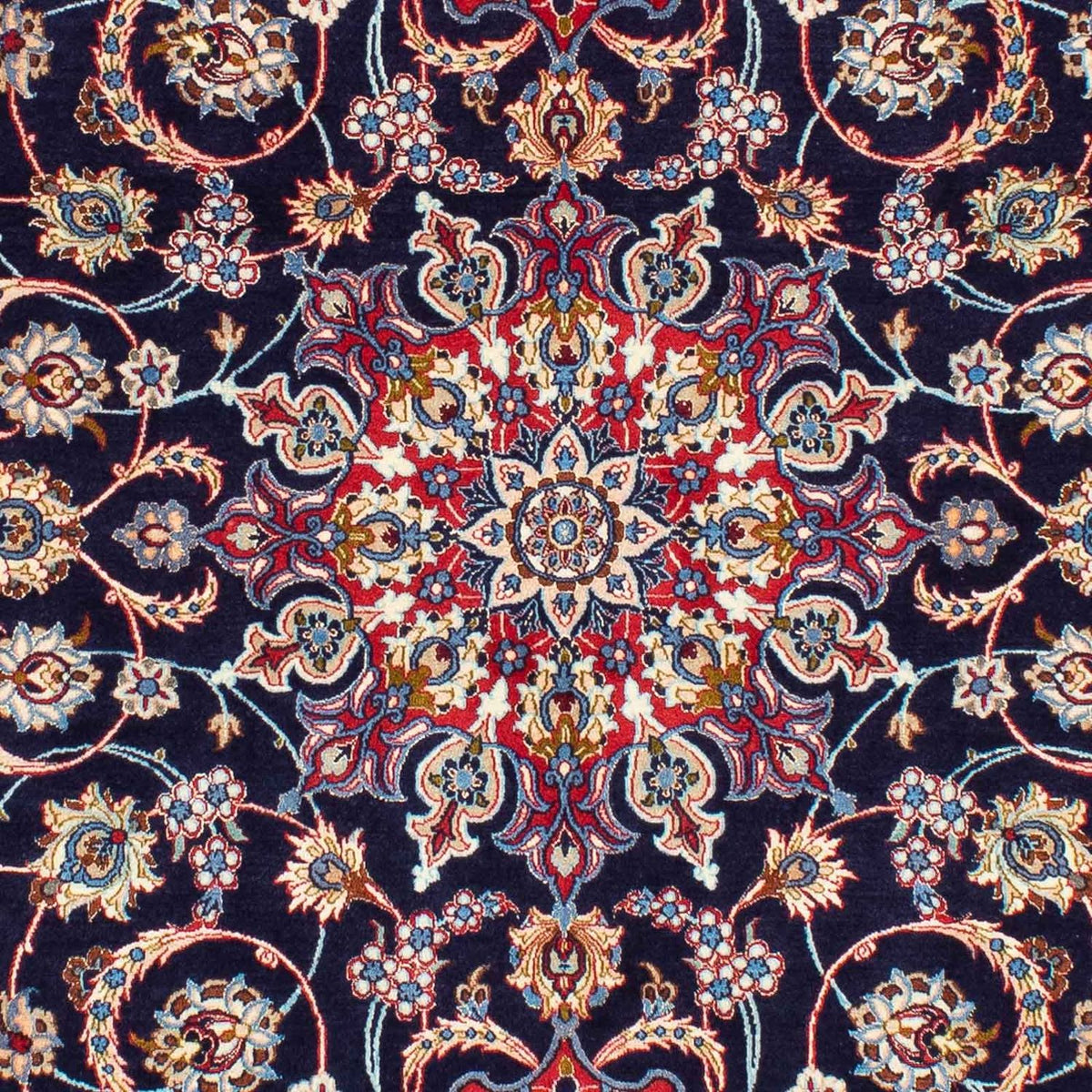 Tapis persan - Isfahan - Premium - 233 x 155 cm - bleu foncé