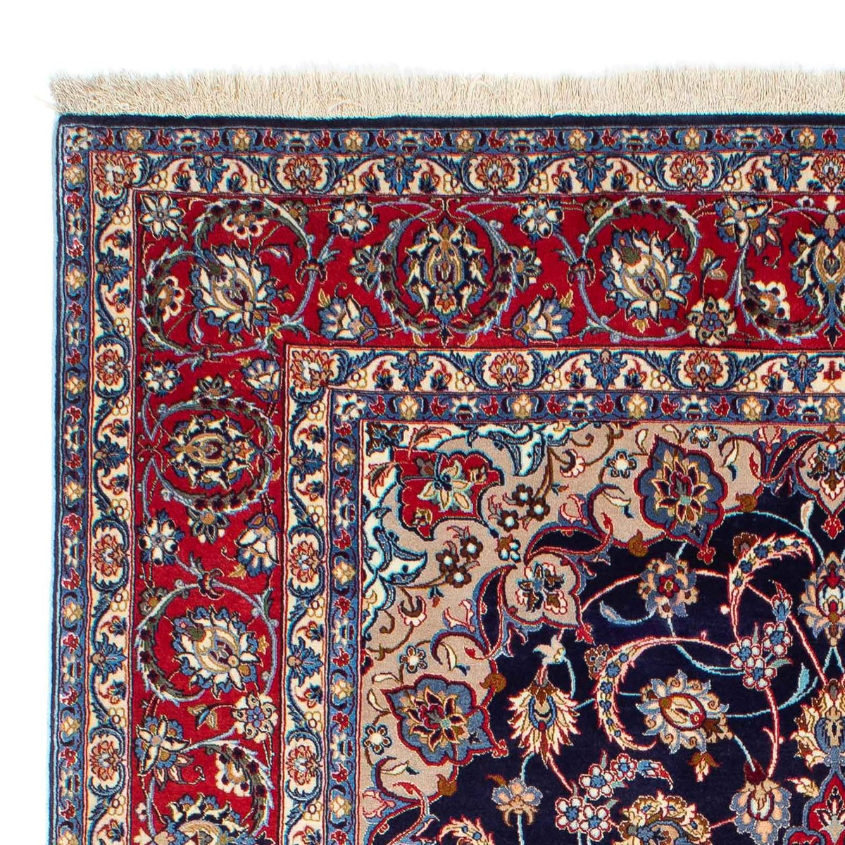 Tapis persan - Isfahan - Premium - 233 x 155 cm - bleu foncé