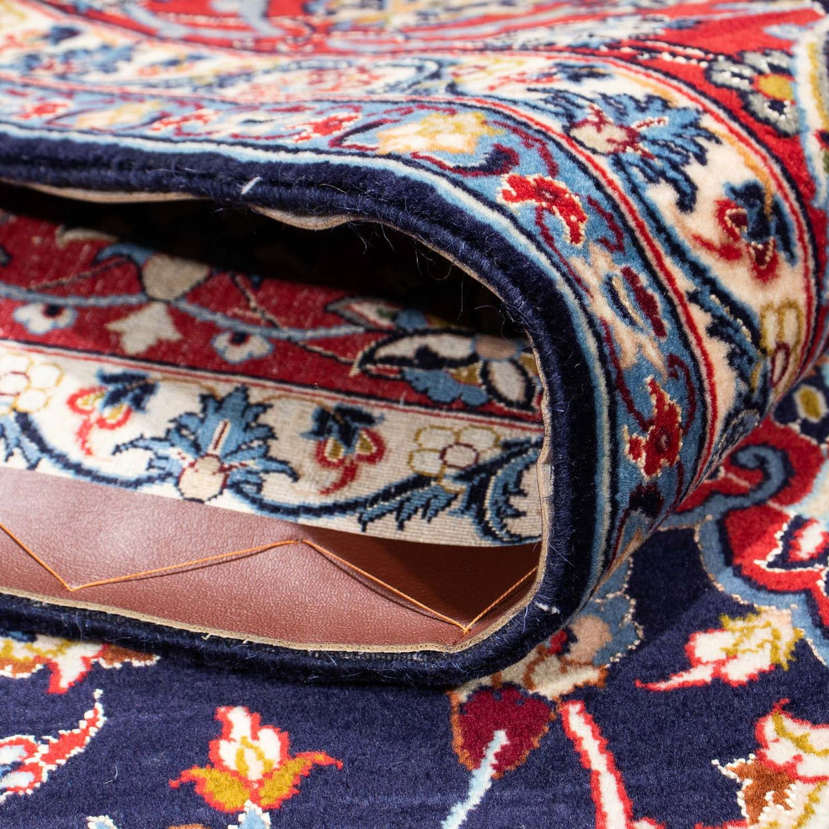 Tapis persan - Isfahan - Premium - 233 x 155 cm - bleu foncé