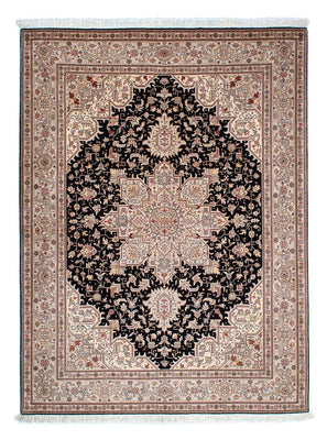 Tapis persan - Tabriz - Premium - 206 x 151 cm - bleu foncé