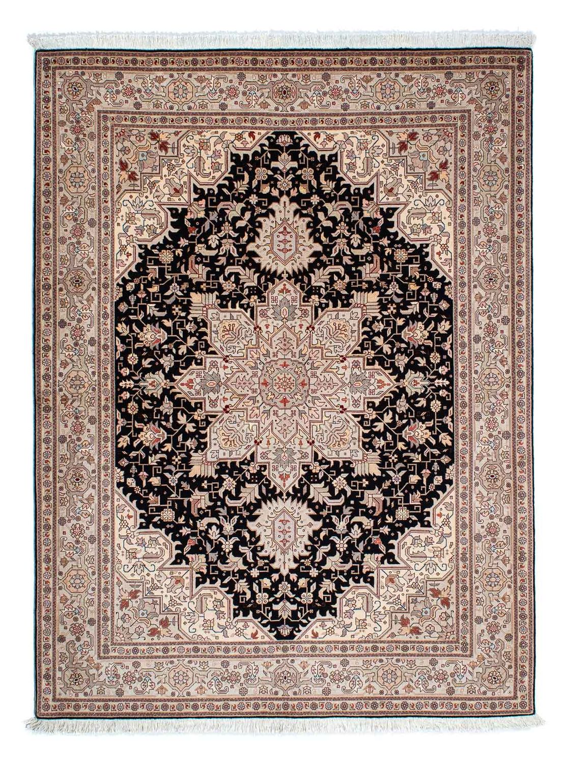 Tapis persan - Tabriz - Premium - 206 x 151 cm - bleu foncé