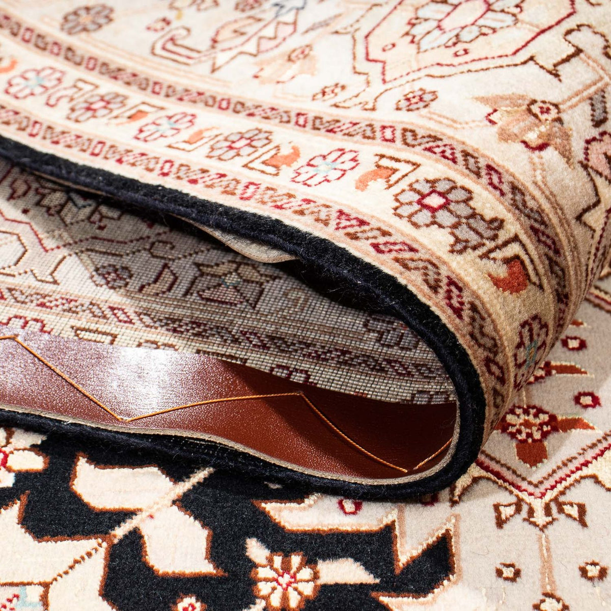 Tapis persan - Tabriz - Premium - 206 x 151 cm - bleu foncé