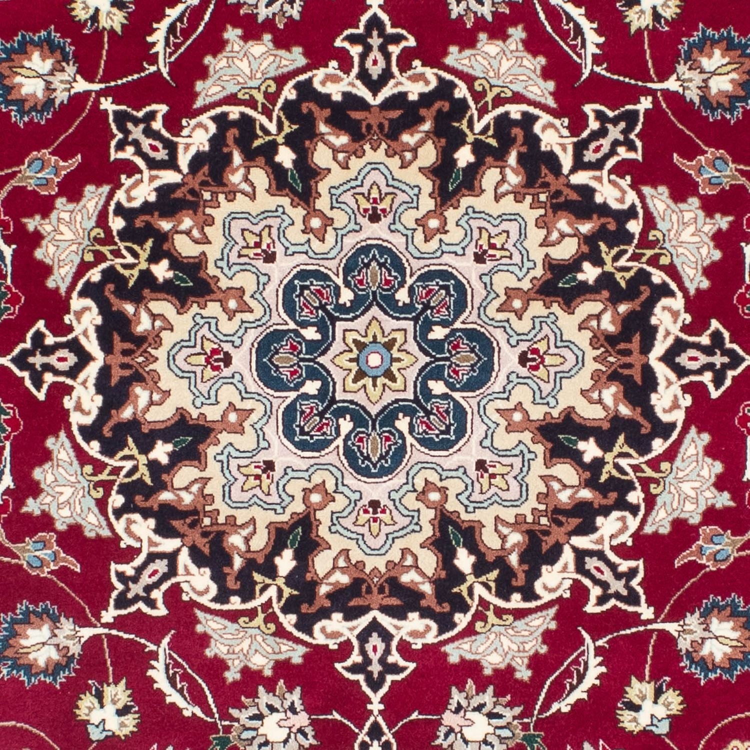 Tapis persan - Tabriz - Royal - 197 x 153 cm - rouge foncé