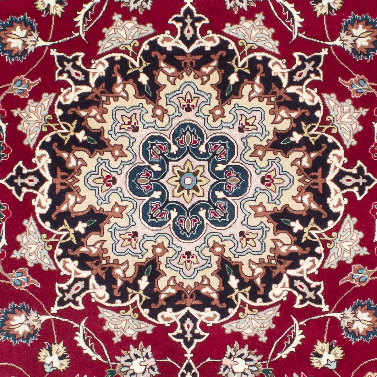 Tapis persan - Tabriz - Royal - 197 x 153 cm - rouge foncé
