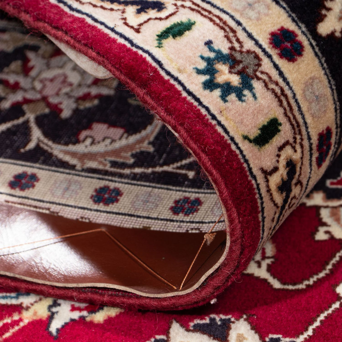 Tapis persan - Tabriz - Royal - 197 x 153 cm - rouge foncé