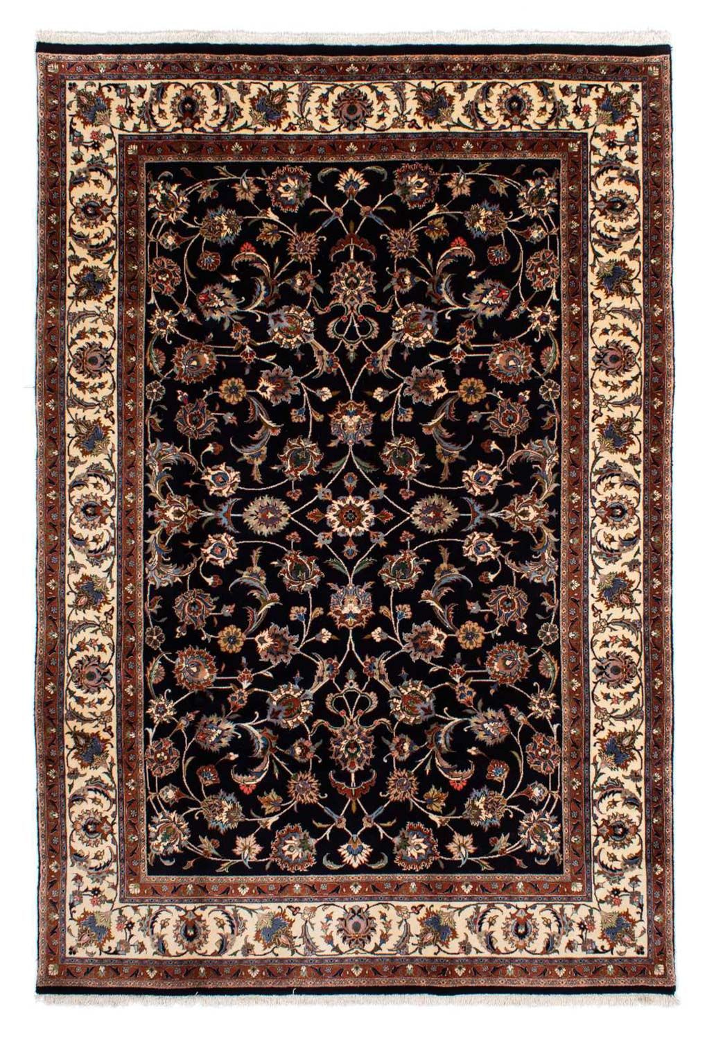 Tapis persan - Classique - 290 x 194 cm - bleu foncé