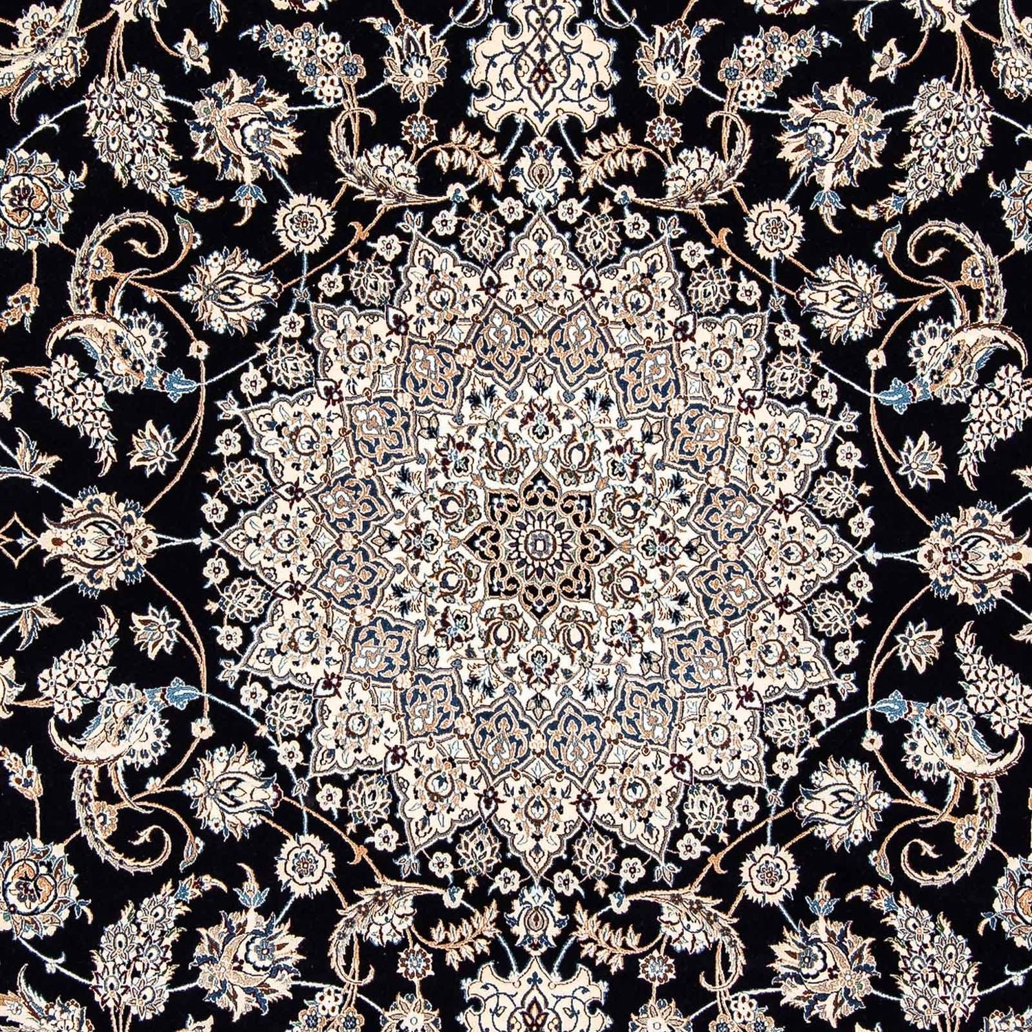 Tapis persan - Nain - Premium - 310 x 202 cm - bleu foncé