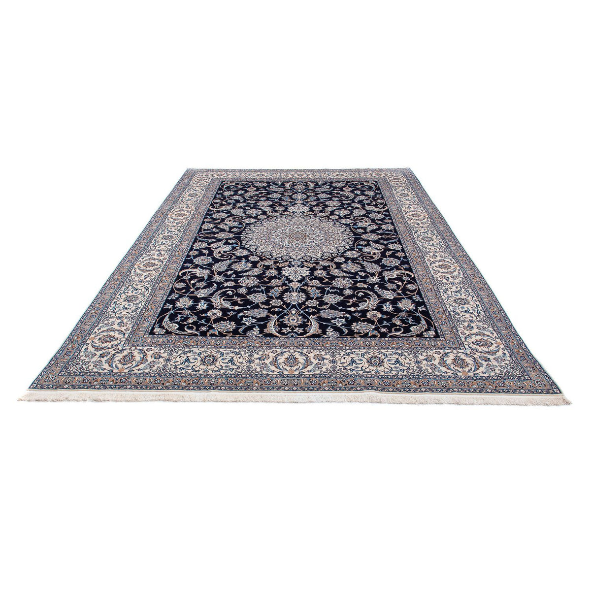 Tapis persan - Nain - Premium - 310 x 202 cm - bleu foncé