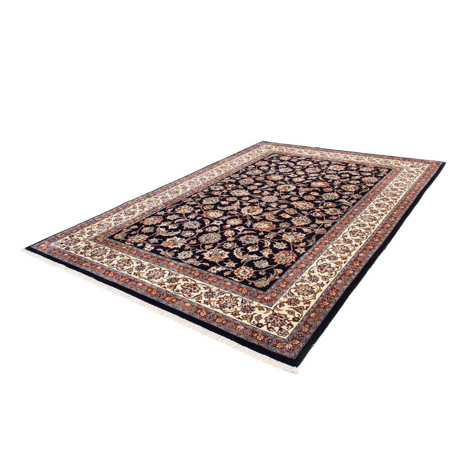 Tapis persan - Classique - 295 x 196 cm - bleu foncé