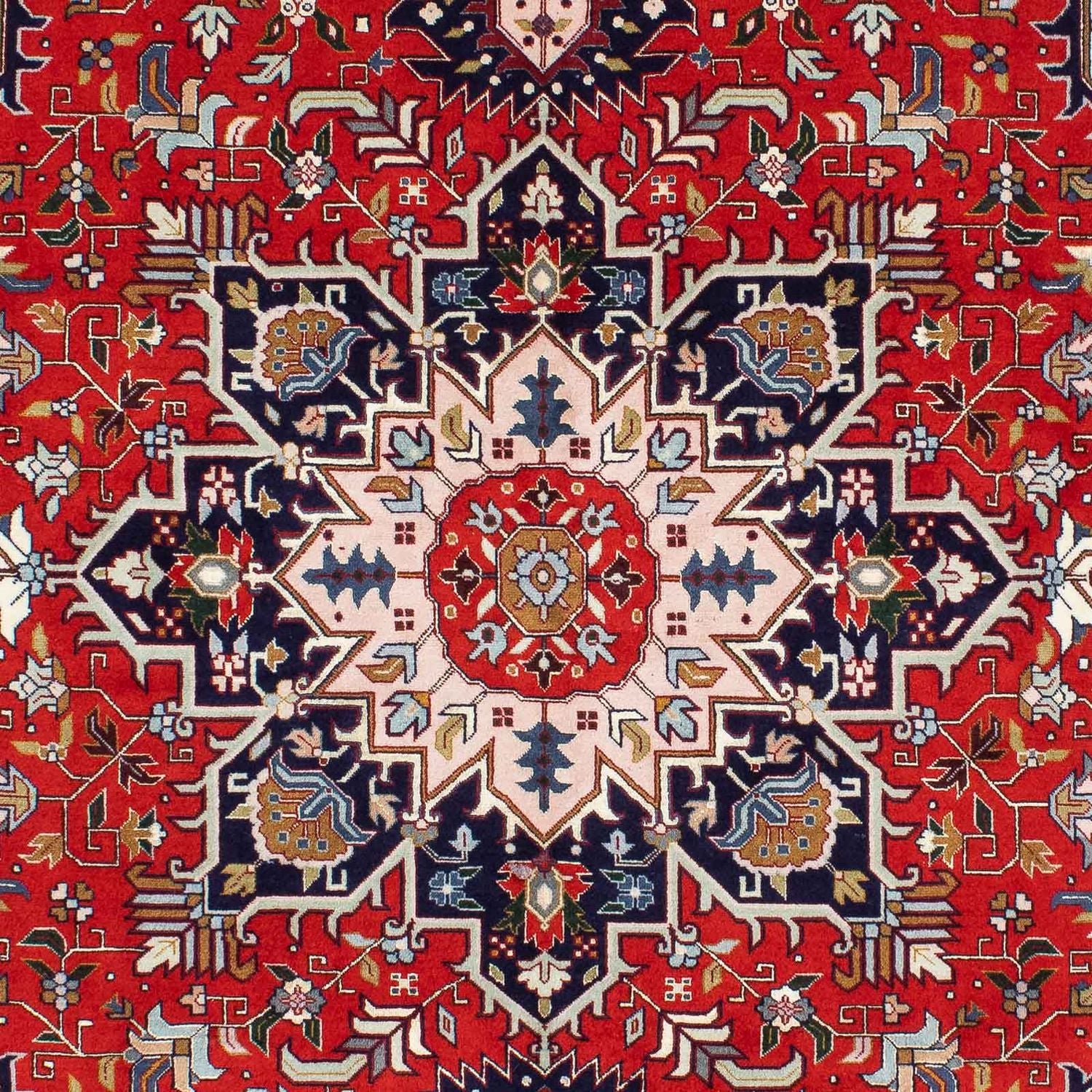 Tapis persan - Tabriz - Royal - 196 x 152 cm - rouge foncé
