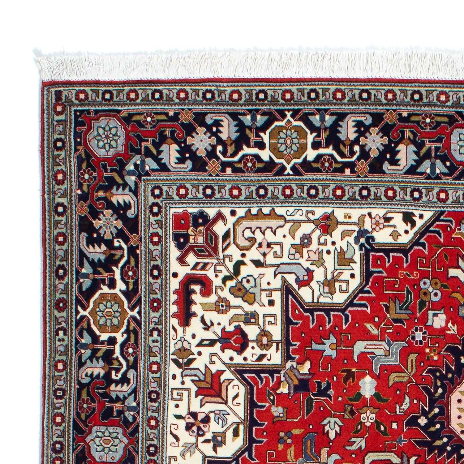 Tapis persan - Tabriz - Royal - 196 x 152 cm - rouge foncé