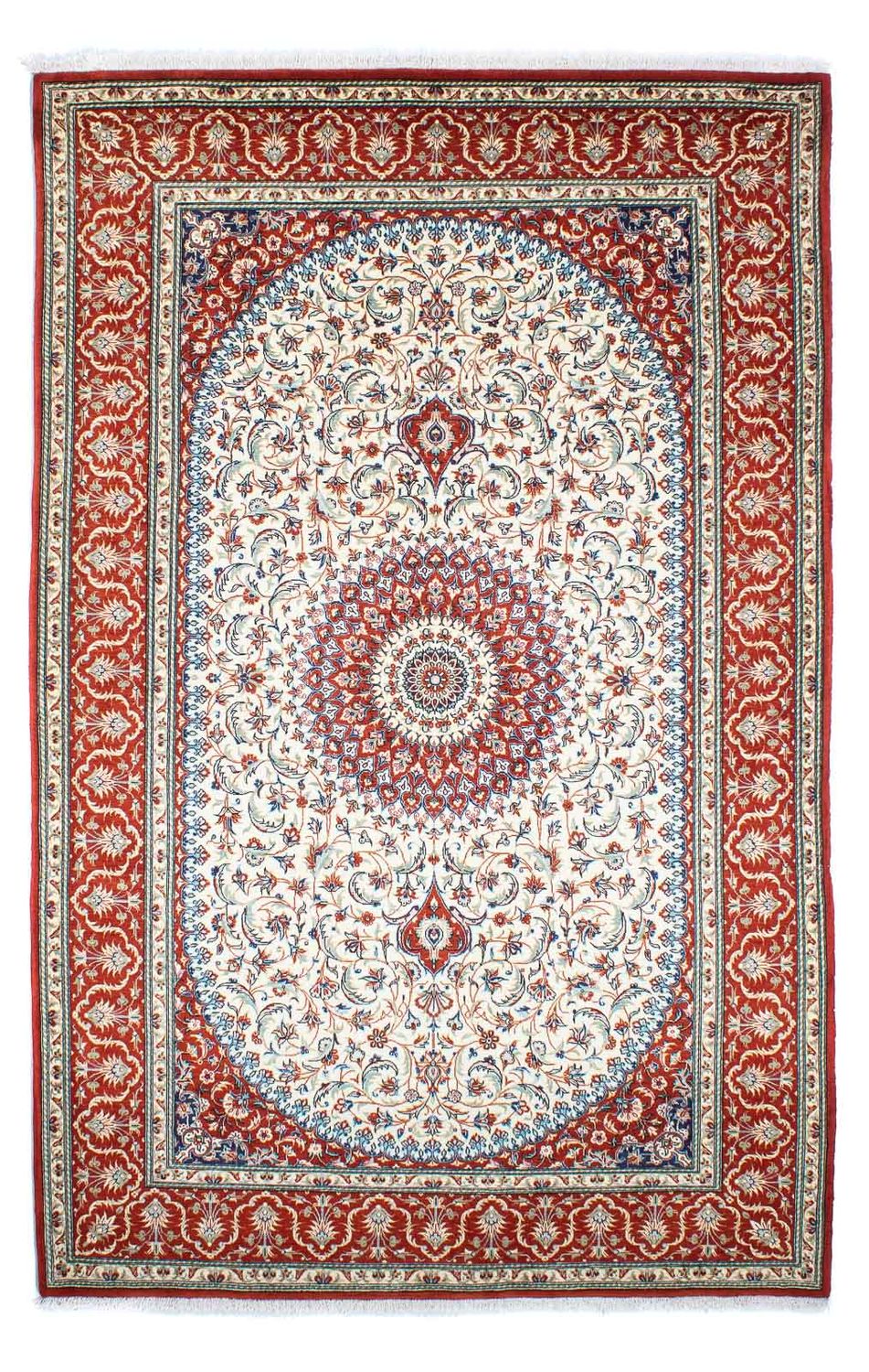 Tapis persan - Ghom - 248 x 157 cm - rouge