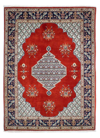 Tapis persan - Ghom - 243 x 179 cm - rouge foncé